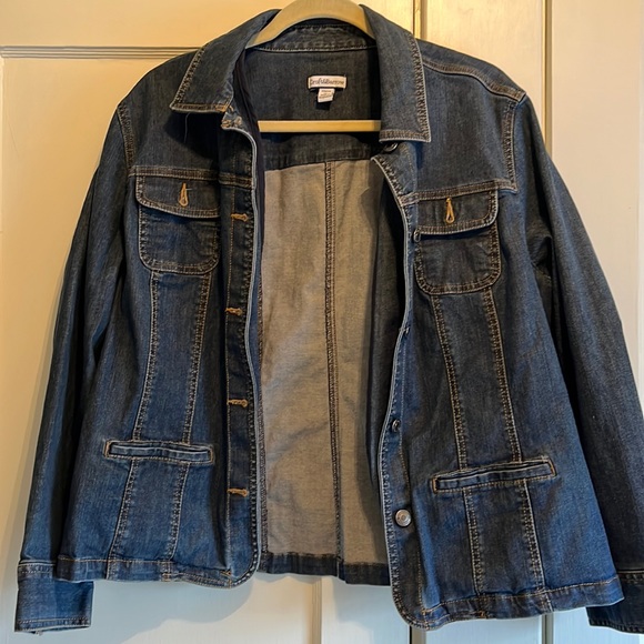 Croft Barrow Blue Denim Jean Jacket 